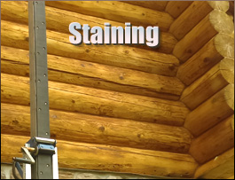  Woodford County, Kentucky Log Home Staining
